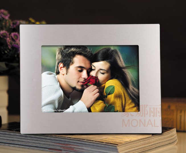 高端铝合金相框7寸摆台相架印logo相框